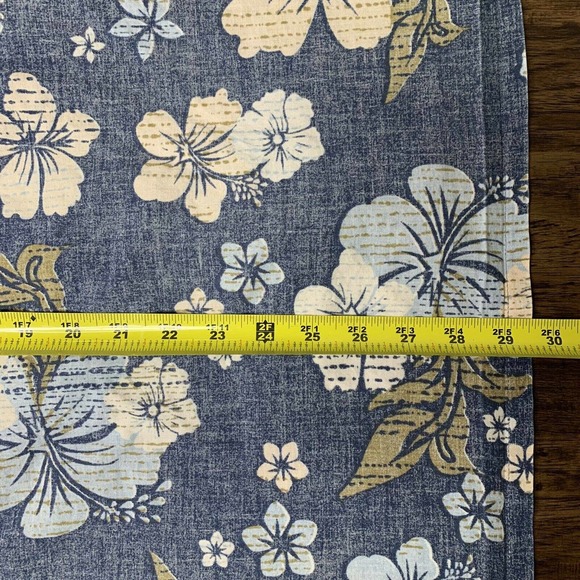 Vintage OP Ocean Pacific Mens XL Blue Hawaiian Floral Shirt Camp Surf Aloha - Picture 5 of 12